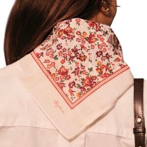 Sézane Organic Cotton Gaston Scarf Woodland Floral Print